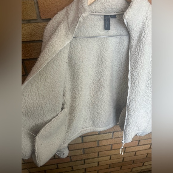 Sweaty Betty Canyon Fleece Zip Up Lily White Full Zip Sherpa US Size 6 - Picture 7 of 8